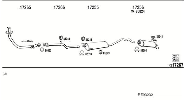 Fonos RE93232 - Система випуску ОГ autocars.com.ua
