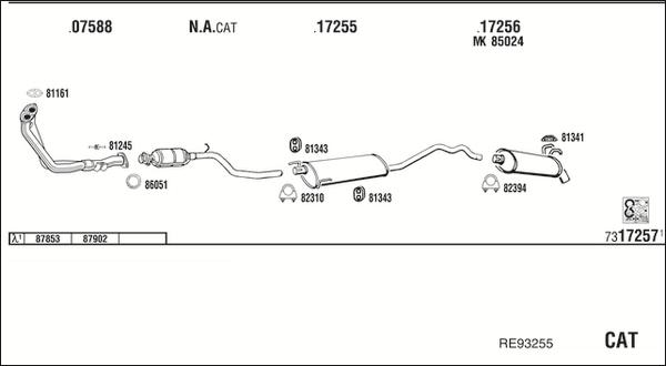 Fonos RE93255 - Система випуску ОГ autocars.com.ua