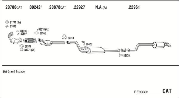 Fonos RE93301 - Система випуску ОГ autocars.com.ua