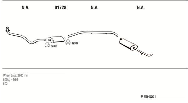 Fonos RE94001 - Система випуску ОГ autocars.com.ua