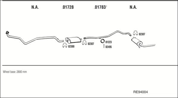 Fonos RE94004 - Система випуску ОГ autocars.com.ua