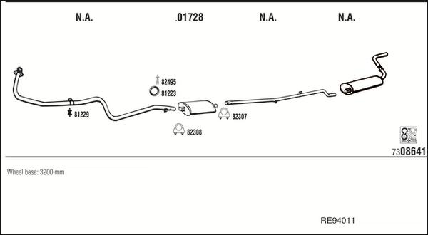 Fonos RE94011 - Система випуску ОГ autocars.com.ua