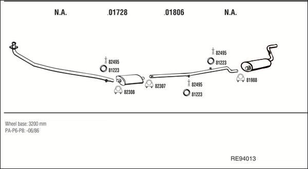 Fonos RE94013 - Система випуску ОГ autocars.com.ua