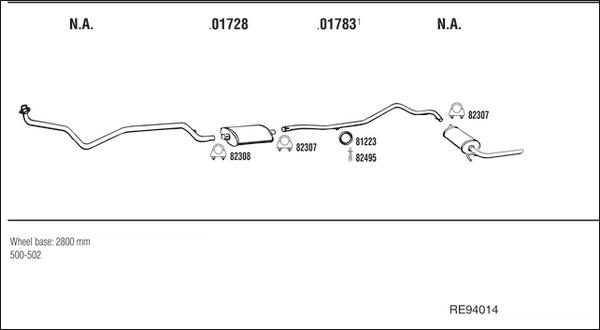 Fonos RE94014 - Система випуску ОГ autocars.com.ua