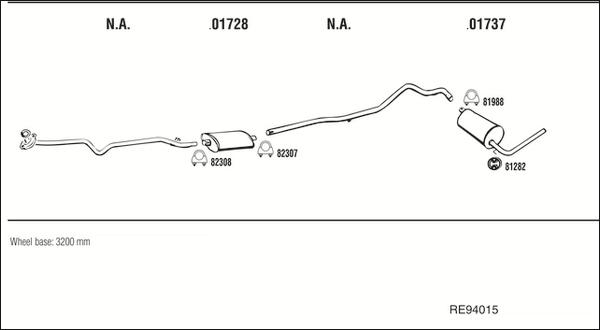 Fonos RE94015 - Система випуску ОГ autocars.com.ua