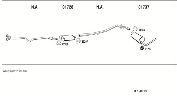 Fonos RE94019 - Система випуску ОГ autocars.com.ua