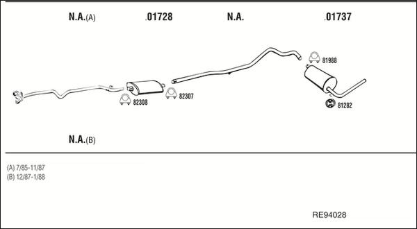 Fonos RE94028 - Система випуску ОГ autocars.com.ua