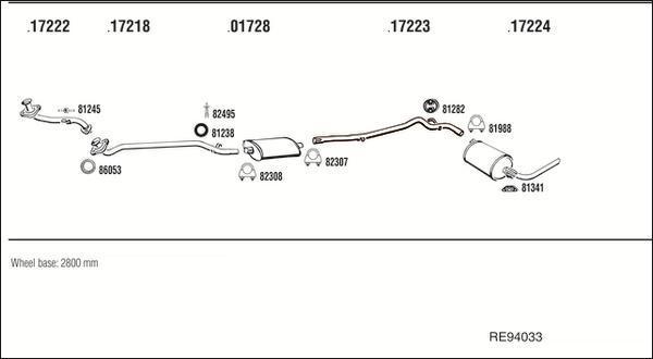 Fonos RE94033 - Система випуску ОГ autocars.com.ua