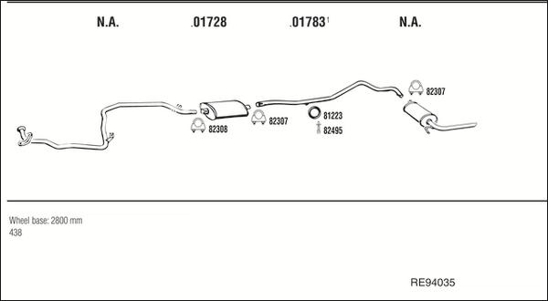 Fonos RE94035 - Система випуску ОГ autocars.com.ua