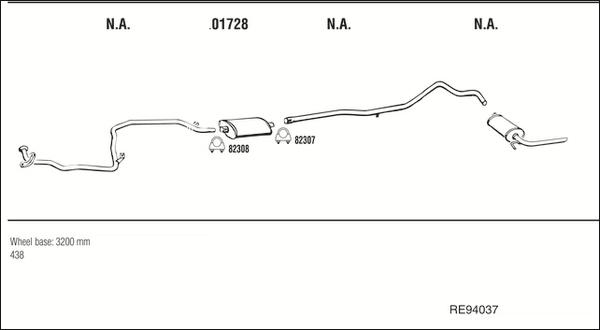 Fonos RE94037 - Система випуску ОГ autocars.com.ua