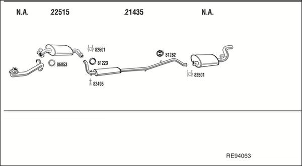 Fonos RE94063 - Система випуску ОГ autocars.com.ua