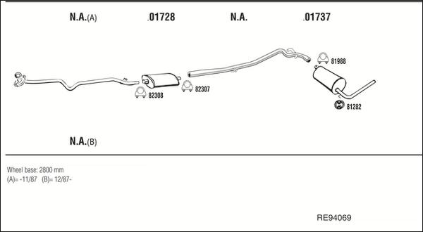 Fonos RE94069 - Система випуску ОГ autocars.com.ua