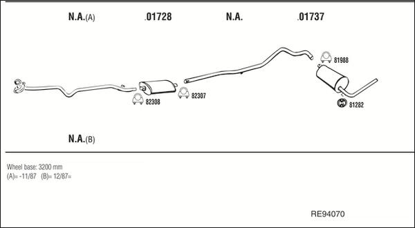 Fonos RE94070 - Система випуску ОГ autocars.com.ua