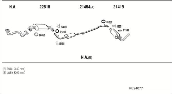 Fonos RE94077 - Система випуску ОГ autocars.com.ua