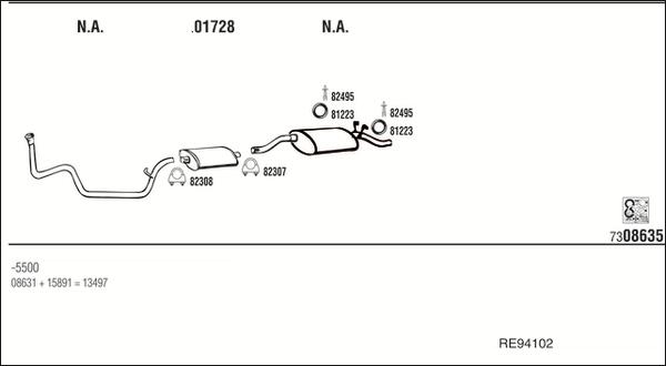 Fonos RE94102 - Система випуску ОГ autocars.com.ua