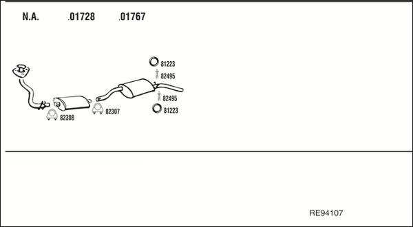 Fonos RE94107 - Система випуску ОГ autocars.com.ua