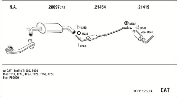 Fonos REH11250B - Система випуску ОГ autocars.com.ua