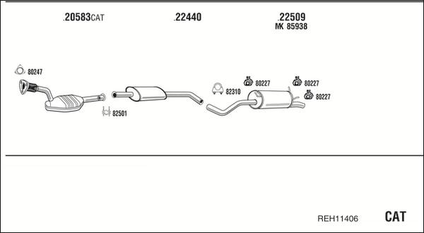 Fonos REH11406 - Система випуску ОГ autocars.com.ua