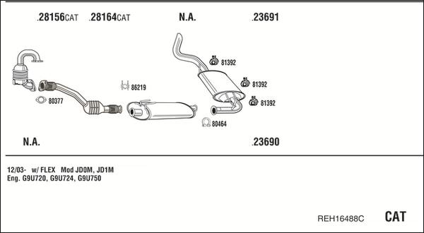 Fonos REH16488C - Система випуску ОГ autocars.com.ua