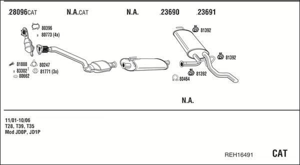 Fonos REH16491 - Система випуску ОГ autocars.com.ua