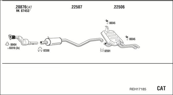 Fonos REH17185 - Система випуску ОГ autocars.com.ua