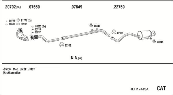 Fonos REH17443A - Система випуску ОГ autocars.com.ua