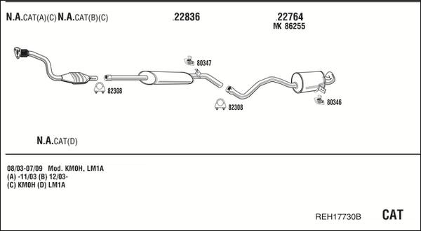 Fonos REH17730B - Система випуску ОГ autocars.com.ua