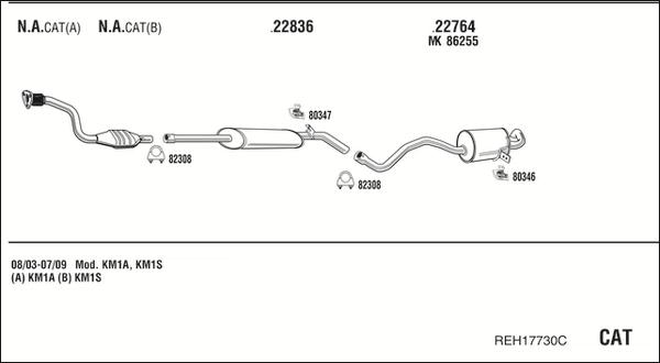 Fonos REH17730C - Система випуску ОГ autocars.com.ua