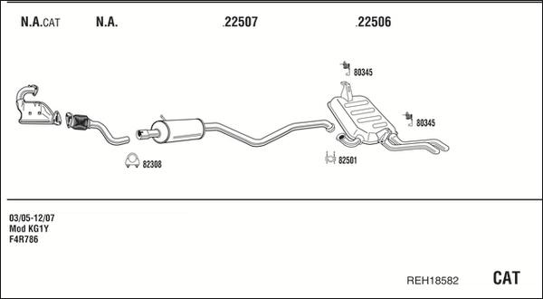 Fonos REH18582 - Система випуску ОГ autocars.com.ua