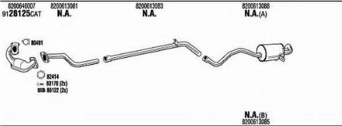 Fonos REH23465 - Система випуску ОГ autocars.com.ua