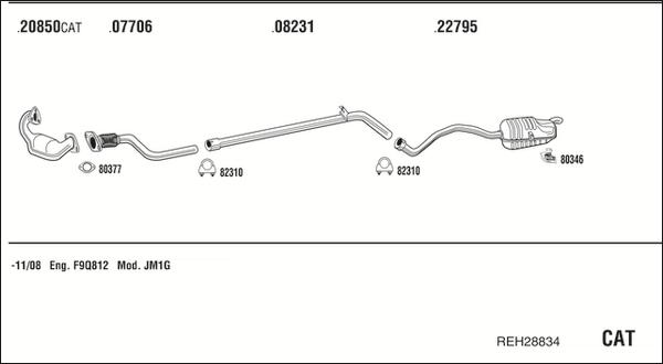 Fonos REH28834 - Система випуску ОГ autocars.com.ua