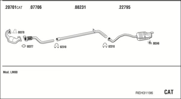 Fonos REH31196 - Система випуску ОГ autocars.com.ua