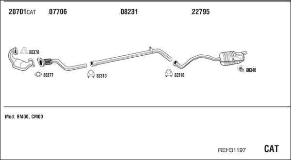 Fonos REH31197 - Система випуску ОГ autocars.com.ua