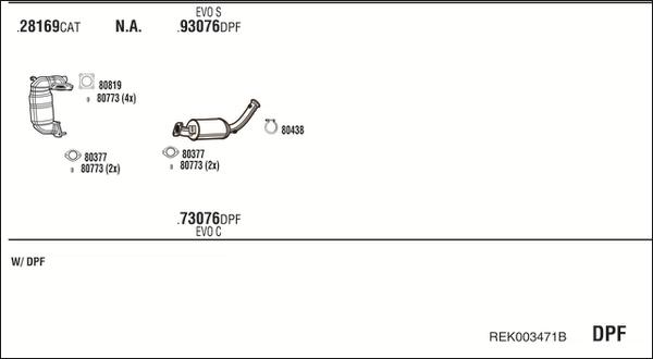 Fonos REK003471B - Система випуску ОГ autocars.com.ua