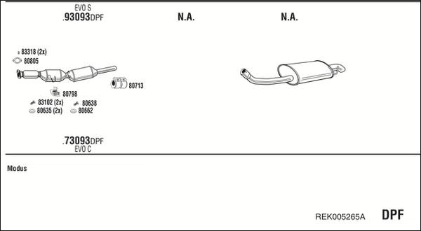 Fonos REK005265A - Система випуску ОГ autocars.com.ua