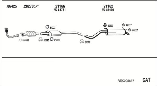 Fonos REK005657 - Система випуску ОГ autocars.com.ua