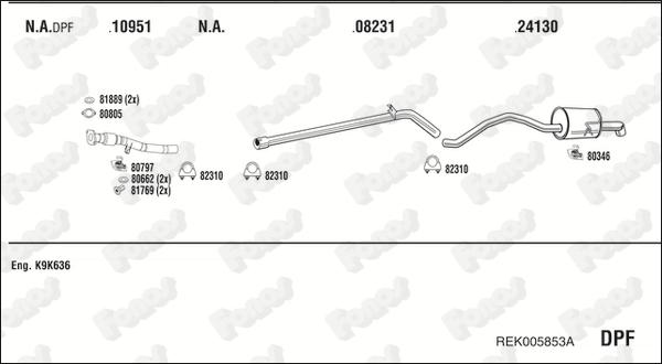 Fonos REK005853A - Система випуску ОГ autocars.com.ua