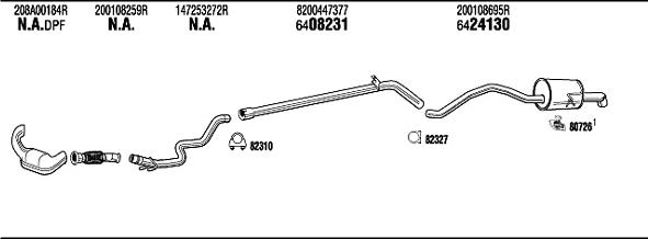 Fonos REK005853B - Система випуску ОГ autocars.com.ua