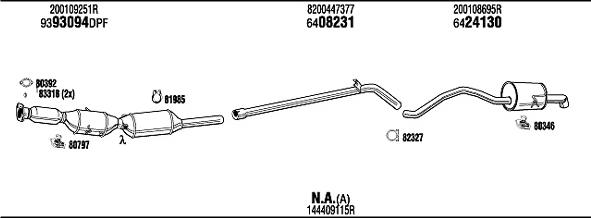 Fonos REK005859A - Система випуску ОГ autocars.com.ua