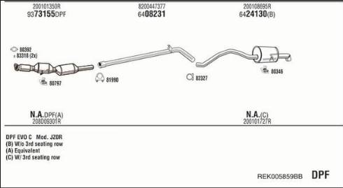 Fonos REK005859BB - Система випуску ОГ autocars.com.ua
