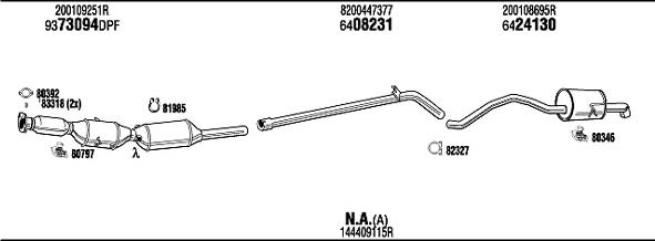 Fonos REK005859B - Система випуску ОГ autocars.com.ua