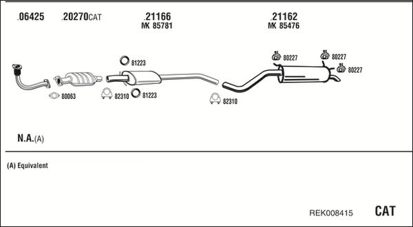 Fonos REK008415 - Система випуску ОГ autocars.com.ua