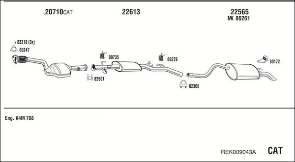 Fonos REK009043A - Система випуску ОГ autocars.com.ua