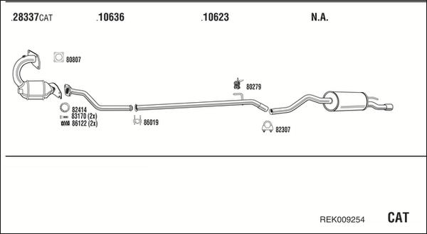 Fonos REK009254 - Система випуску ОГ autocars.com.ua