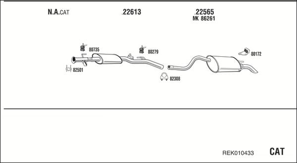 Fonos REK010433 - Система випуску ОГ autocars.com.ua