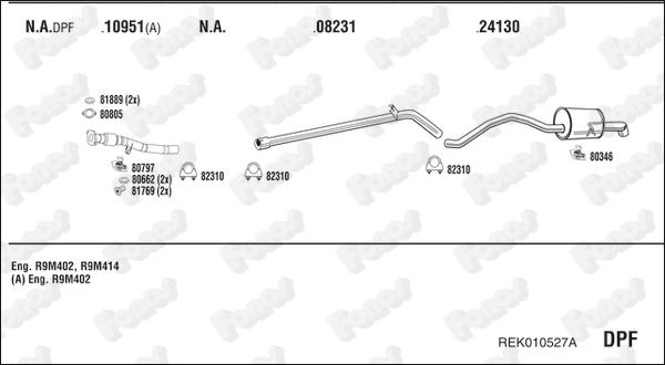 Fonos REK010527A - Система випуску ОГ autocars.com.ua