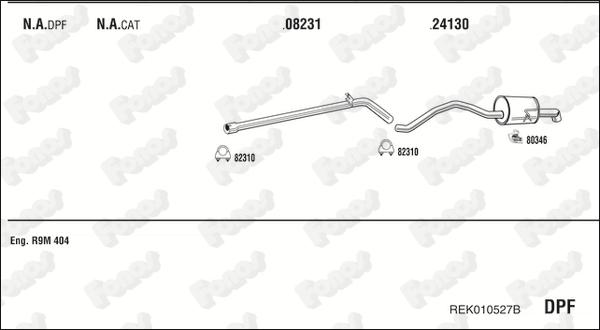 Fonos REK010527B - Система випуску ОГ autocars.com.ua