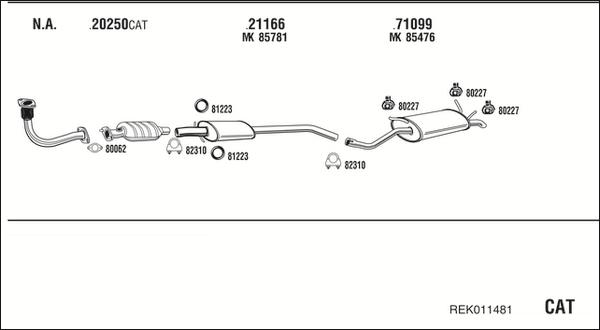 Fonos REK011481 - Система випуску ОГ autocars.com.ua