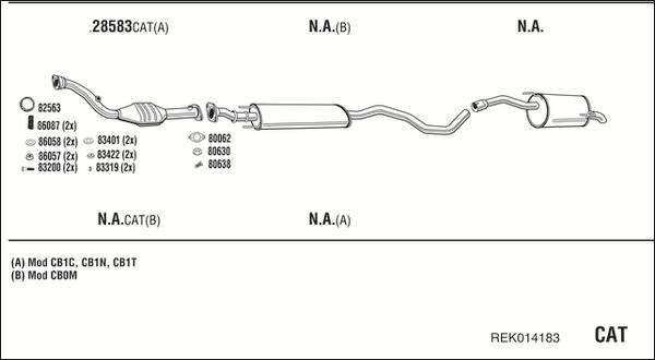 Fonos REK014183 - Система випуску ОГ autocars.com.ua