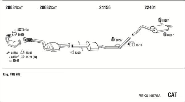 Fonos REK014575A - Система випуску ОГ autocars.com.ua